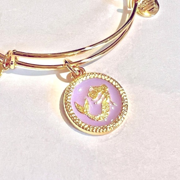 Alex and Ani Mermaid Expandable Bracelet. Gold Finish - Picture 7 of 8